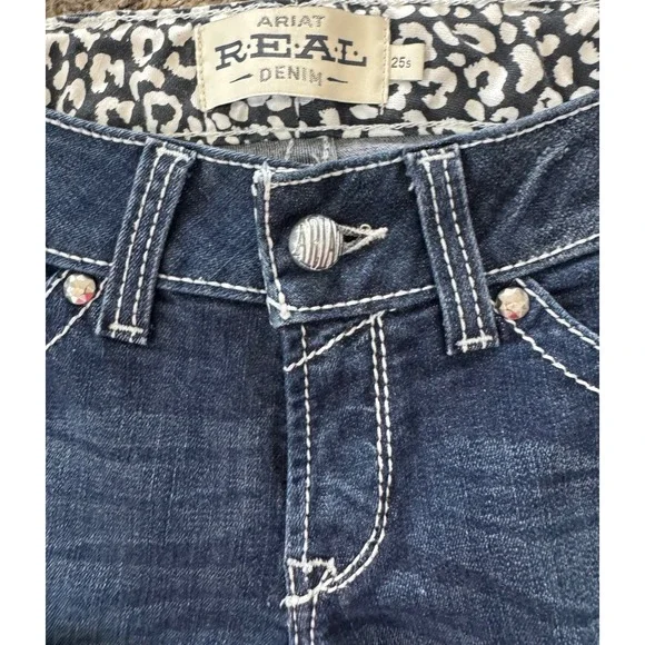 Ariat REAL Denim Lakeshore Bootcut Jeans Rosy Whipstitch Womens 25S 10018351 - Picture 11 of 12